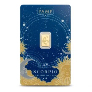 1/2 Gram PAMP Suisse Zodiac Scorpio Gold Bar (New w/ Assay)