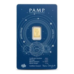 1/2 Gram PAMP Suisse Zodiac Taurus Gold Bar (New w/ Assay)