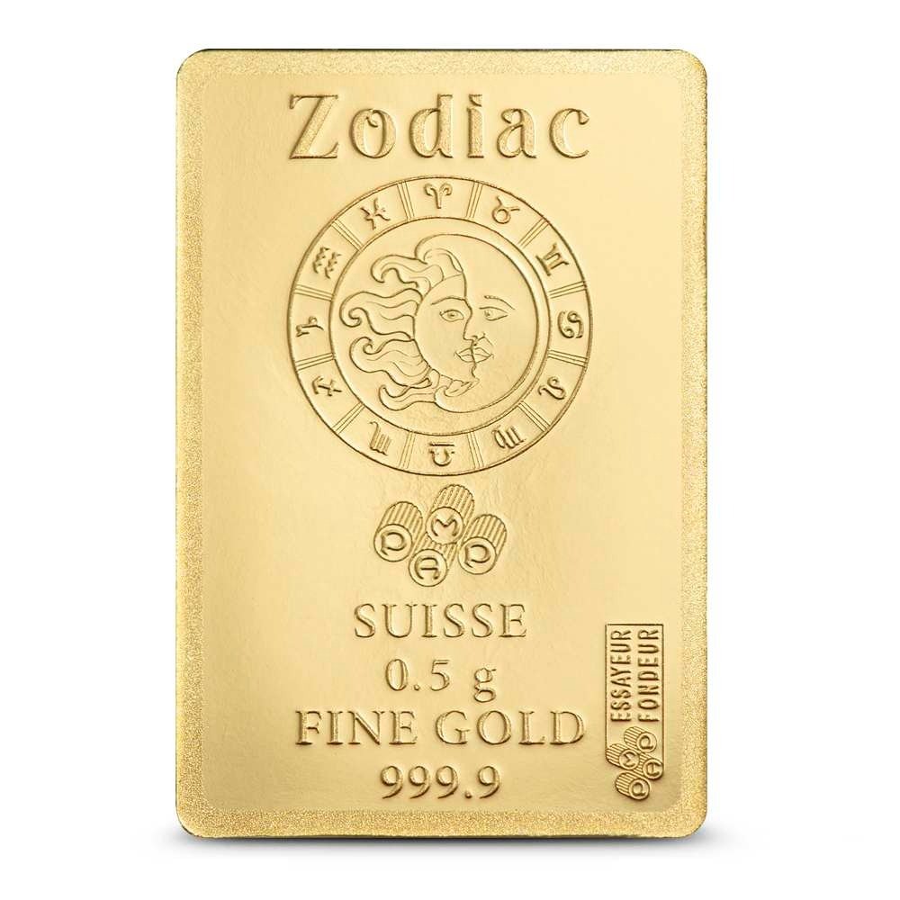 1/2 Gram PAMP Suisse Zodiac Virgo Gold Bar (New w/ Assay) - Image 3