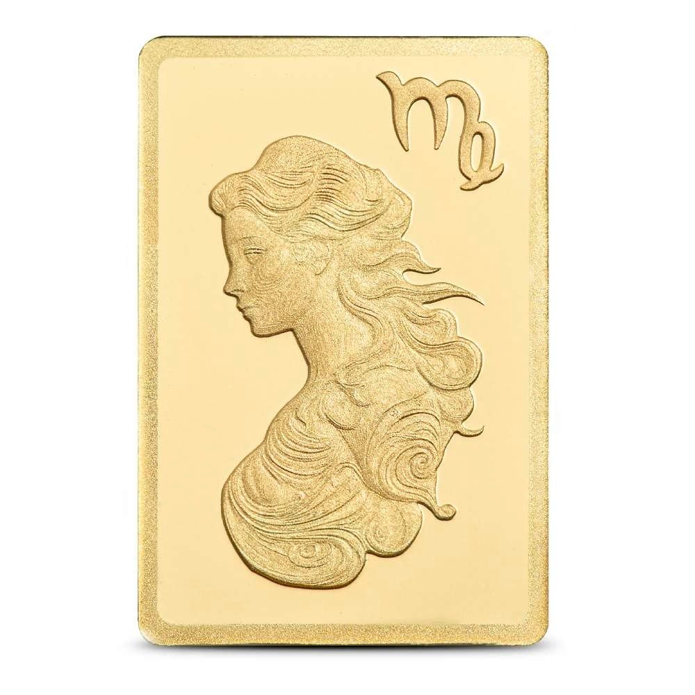 1/2 Gram PAMP Suisse Zodiac Virgo Gold Bar (New w/ Assay) - Image 2