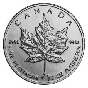 1/2 oz Canadian Platinum Maple Leaf Coin (Random Year)