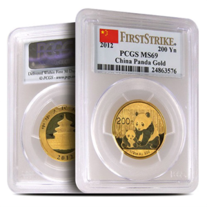 1/2 oz Chinese Gold Panda Coin MS69 (Random Year, Varied Label, PCGS or NGC)