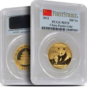 1/2 oz Chinese Gold Panda Coin MS70 (Random Year, Varied Label, PCGS or NGC)