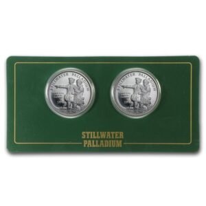 1/2 oz Johnson Matthey Palladium 2-Round Set (Lewis & Clark, w/ Assay)