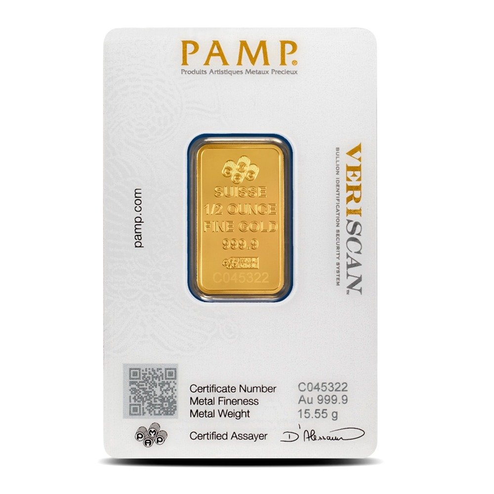 1/2 oz PAMP Suisse Fortuna Veriscan Gold Bar (New w/ Assay) - Image 2