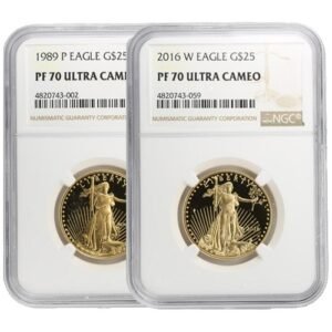 1/2 oz Proof American Gold Eagle Coin PR/PF70 (Random Year, PCGS or NGC)