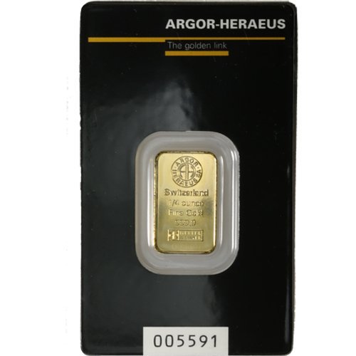 1/4 oz Argor Heraeus Gold Bar For Sa