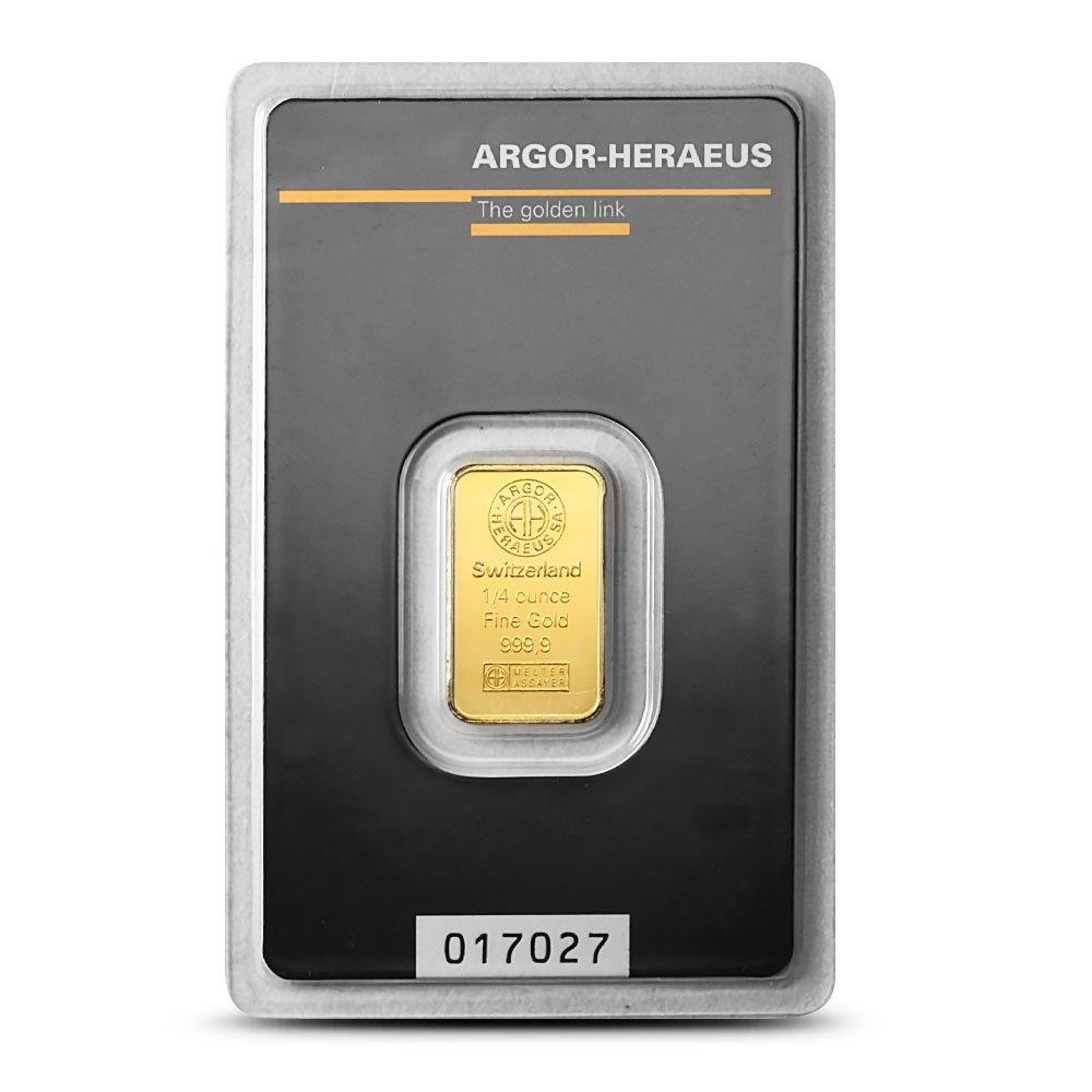 Buy 1/4 oz Argor Heraeus Gold Bars