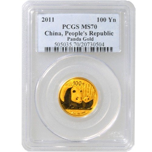 1/4 oz Chinese Gold Panda Coin MS70