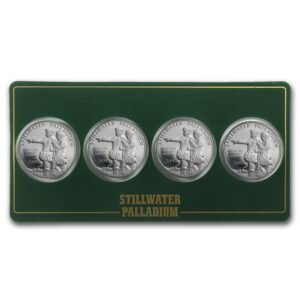 1/4 oz Johnson Matthey Palladium 4-Round Set (Lewis & Clark, w/ Assay)
