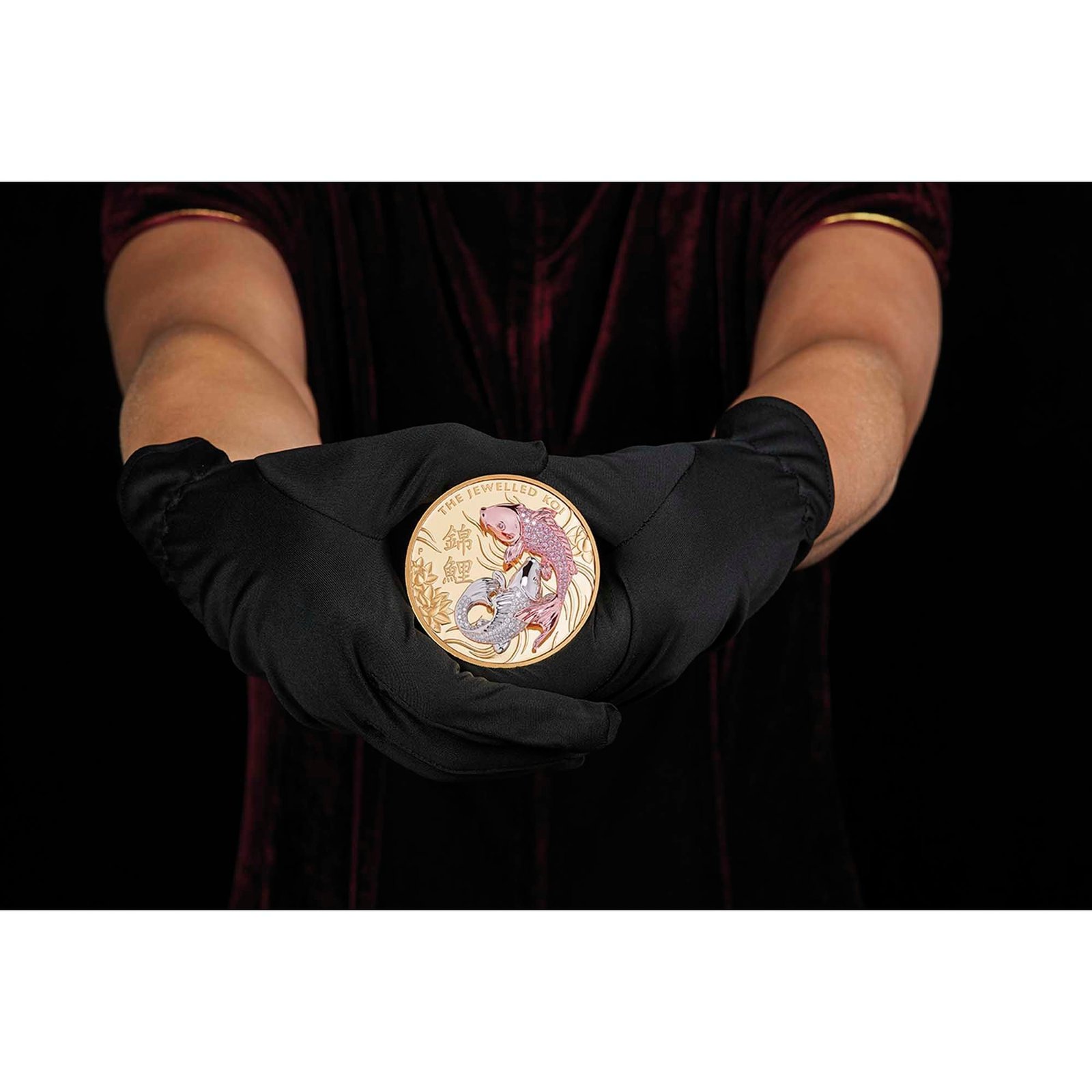 2022 10 oz Proof Jewelled Koi Gold Coin - Image 12