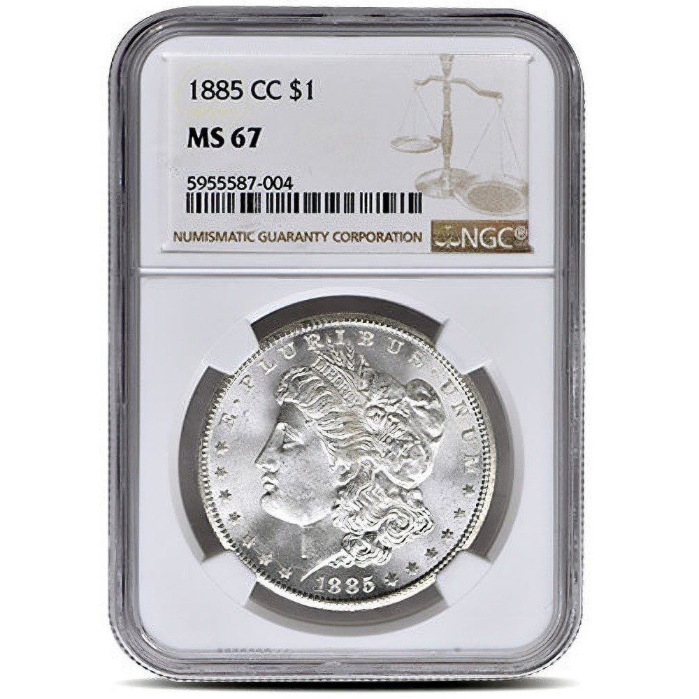 1885-CC Morgan Silver Dollar Coin NGC MS67 - Image 3