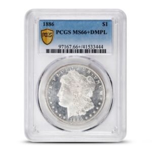 1886 Morgan Silver Dollar Coin PCGS MS66 DMPL