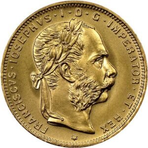 1892 20 Francs / 8 Florin Austrian Gold Coin (Avg. Circulated)