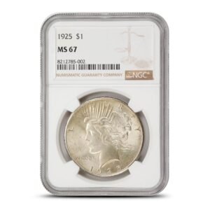 1925 Peace Silver Dollar NGC MS67