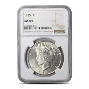 1935 Peace Silver Dollar Coin NGC MS64