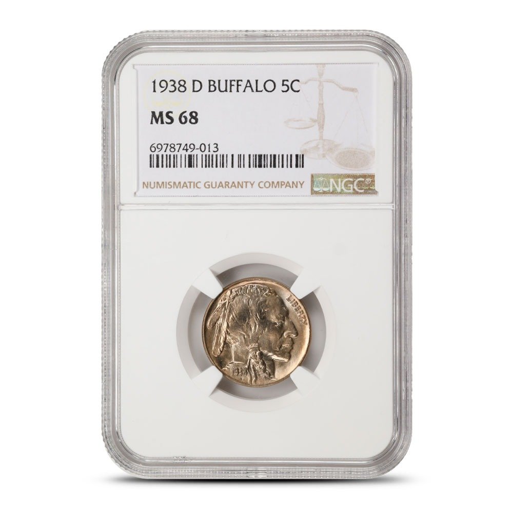 1938-D Buffalo Nickel NGC MS68