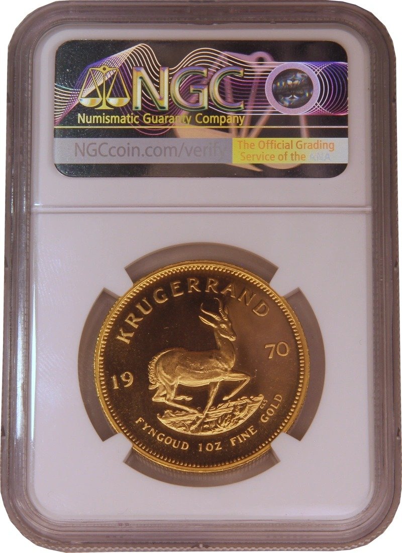 1970 Proof Krugerrand 1 oz Gold Coin NGC PF68 - Image 2