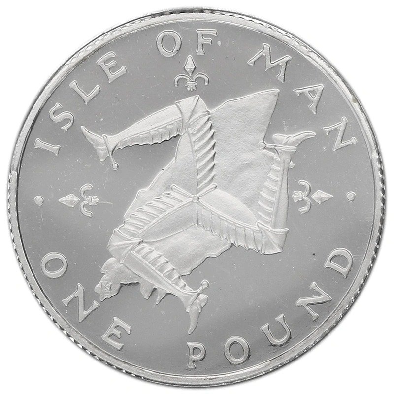1978 Isle Of Man One Pound Proof Platinum Coin Triskellion on Island Boxed - Image 3