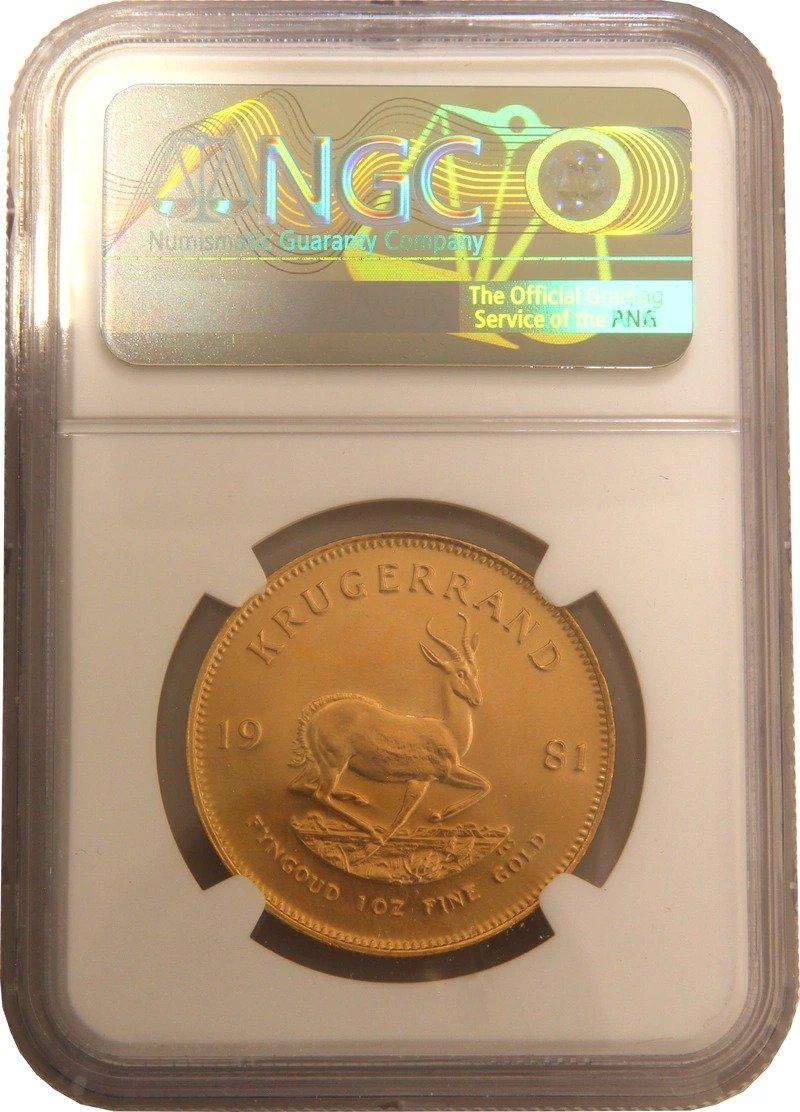 1981 Krugerrand 1 oz Gold Coin NGC MS67 - Image 2