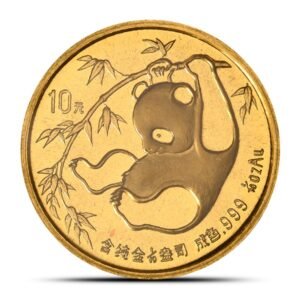 1985 1/10 oz Chinese Gold Panda Coin Large Date (Sealed)