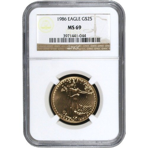 1986 1/2 oz American Gold Eagle Coin