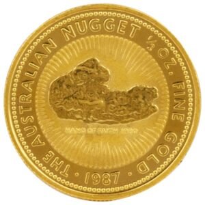 1987 1/2 oz Australian Kangaroo Gold Nugget Coin