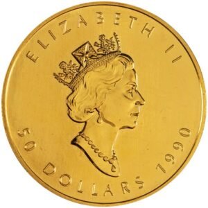 1990 1 oz Canadian Gold Maple Leaf Coin