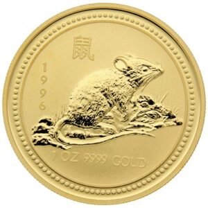 1996 1 oz Australian Gold Lunar Rat Coin (BU)