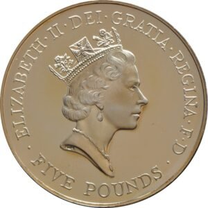 1996 Proof £5 Gold Crown Coin 70th Birthday of Queen Elizabeth II Boxed