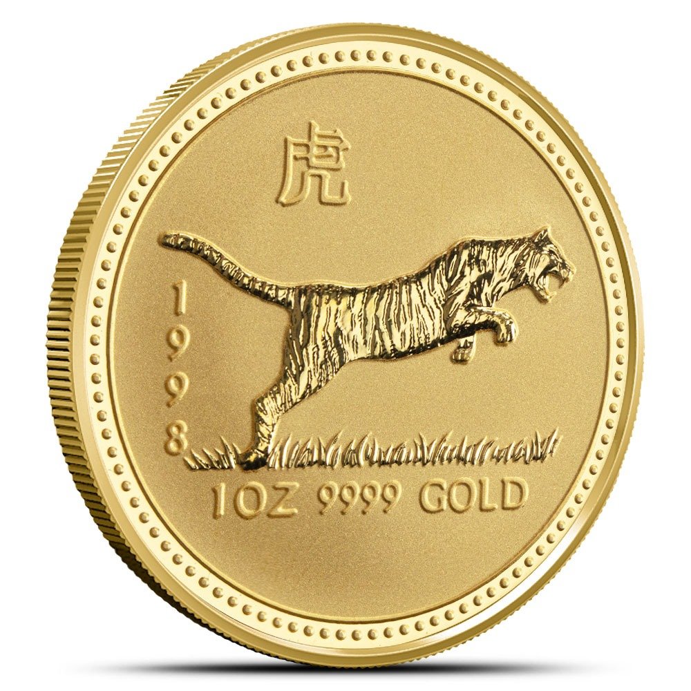 1998 1 oz Australian Gold Lunar Tige