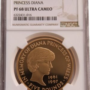 1999 Proof Gold Crown £5 Coin Diana