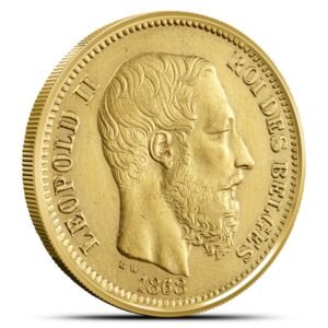 20 Francs Belgium Gold Coin For Sale (XF)