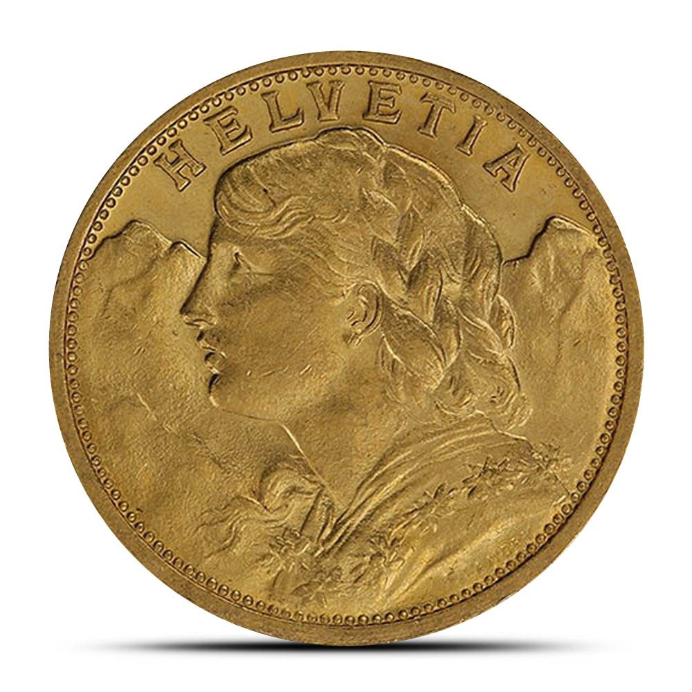 20 Francs Swiss Helvetia Gold Coi