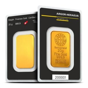 Buy 20 Gram Argor Heraeus Gold Bar (New w/ Assay)