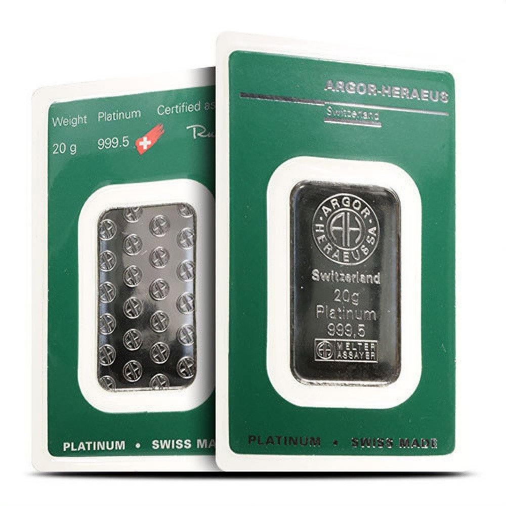20 Gram Argor Heraeus Platinum Bar