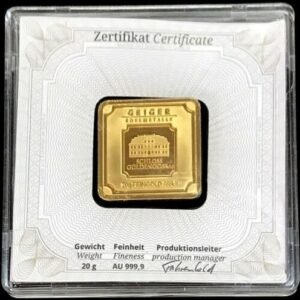 Buy 20 Gram Geiger Square Gold Bar (New w/ Assay)