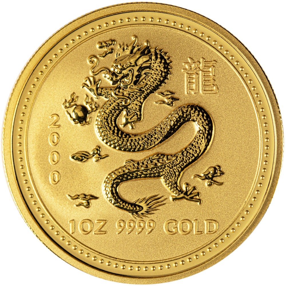 1 oz Australian Gold Lunar Dragon Co