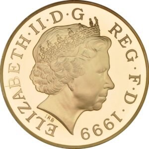 2000 Proof Gold Crown £5 Coin with £50 note Millennium Boxed