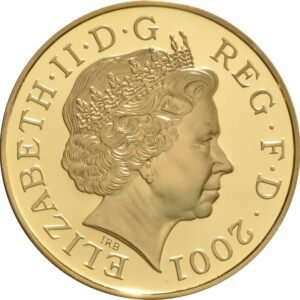 2001 Proof Gold Crown £5 Coin 100th Victoria Anniversary Boxed