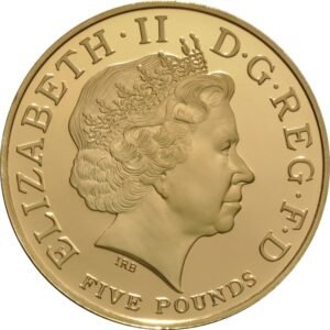 2002 Proof Gold Crown £5 Coin Queen Mother Memorial Boxed