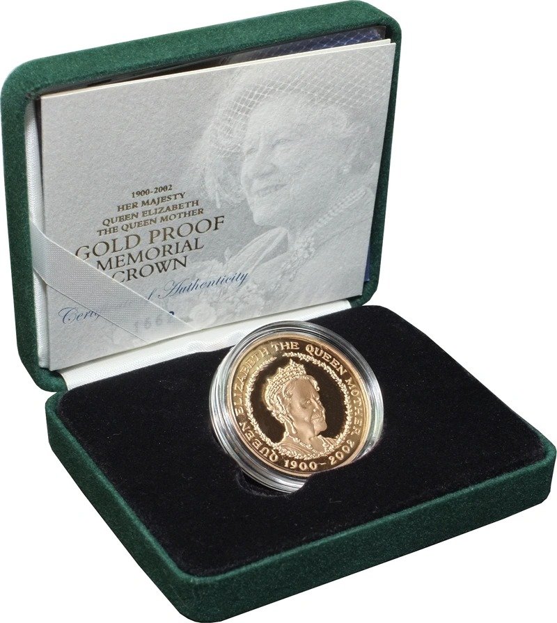 2002 Proof Gold Crown £5 Coin Queen