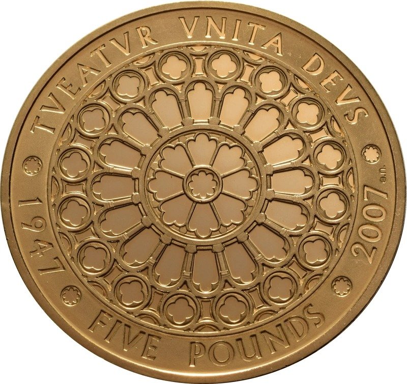 2007 Proof Gold £5 Coin Quintuple