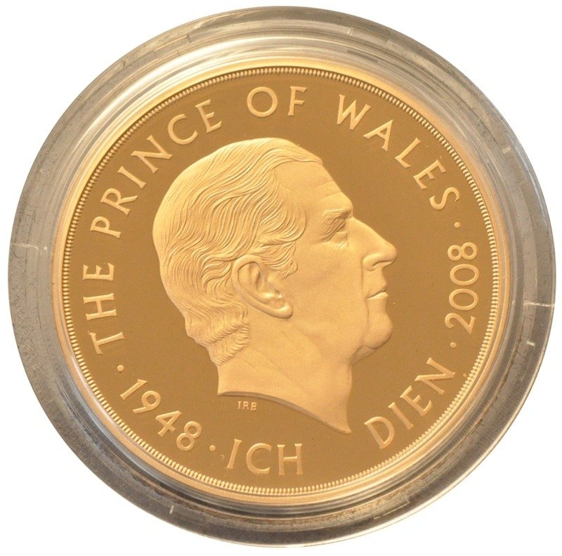 2008 Proof Gold Crown £5 Coin Prince of Wales 60th Birthday Boxed - Image 2