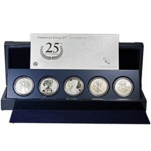 2011 American Silver Eagle 25th Anniversary 5-Coin Set (Box + CoA)