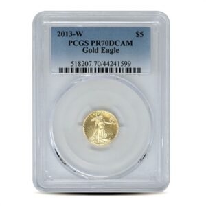 2013-W 1/10 oz Proof American Gold Eagle Coin PCGS PR70 DCAM
