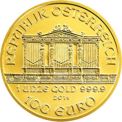 2014 1 oz Austrian Gold Philharmonic Coin (BU) - Image 2