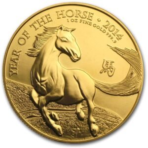 2014 1 oz British Gold Lunar Year of the Horse Coin (BU)