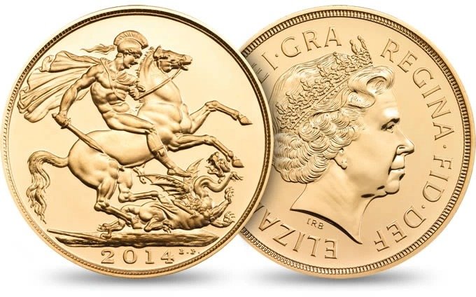 2014 £2 Coin Gold Double Sovereign Sovereign Brilliant Uncirculated Boxed - Image 2