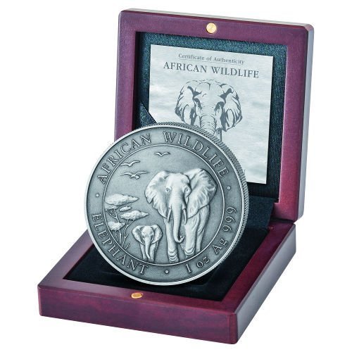 2015 1 Kilo Somalia Silver Elephant